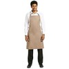 Whites Bib Apron Polycotton Tan Kitchen Cooking Chefs Catering Restaurant