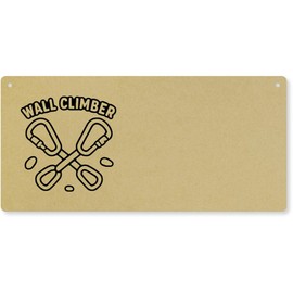 Azeeda 'Wall Climber' Large Wooden Wall Plaque/Door Sign (DP00071132)