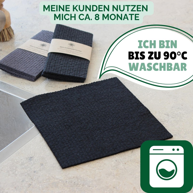 Protea Set of 6 Eco Kitchen Towels & Dishcloths Compostable