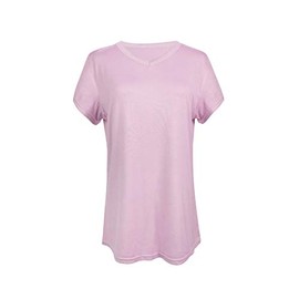 Fashion by Mirabeau Short Sleeve Lounge Shirts (X-Large, Ashley Pink)