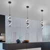 Vloitgol Spiral Led Pendant Light Fixtures, 5500K Cold White Modern