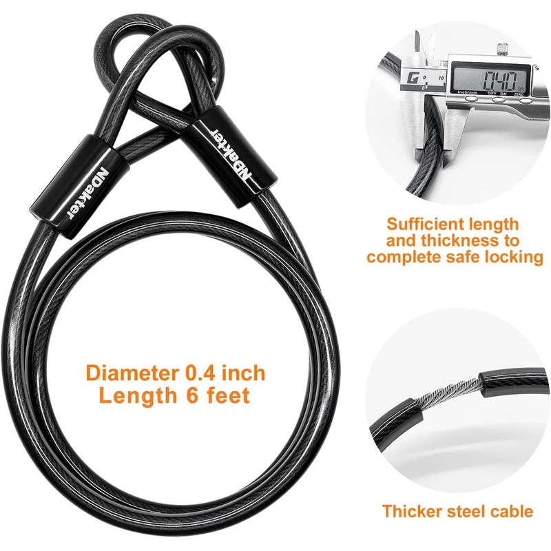 NDakter Bike Locks Heavy Duty Anti Theft, Bicycle U Lock