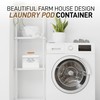 ElitaPro Modern Farmhouse Laundry Pods Container with Lid for Laundry