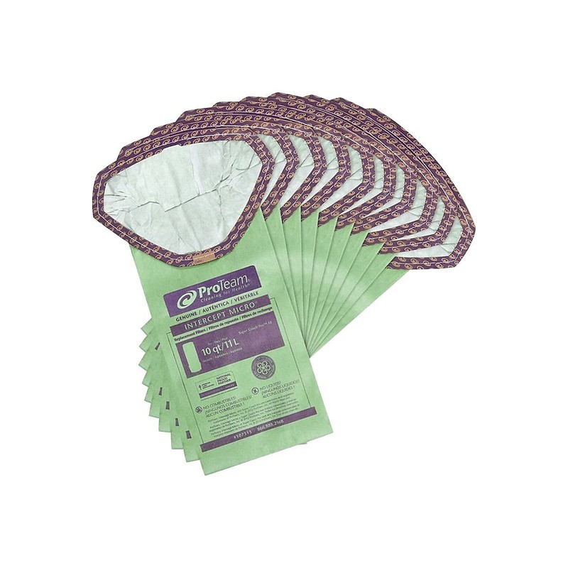 ProTeam Intercept Filters, Green/Purple, 10/Pack