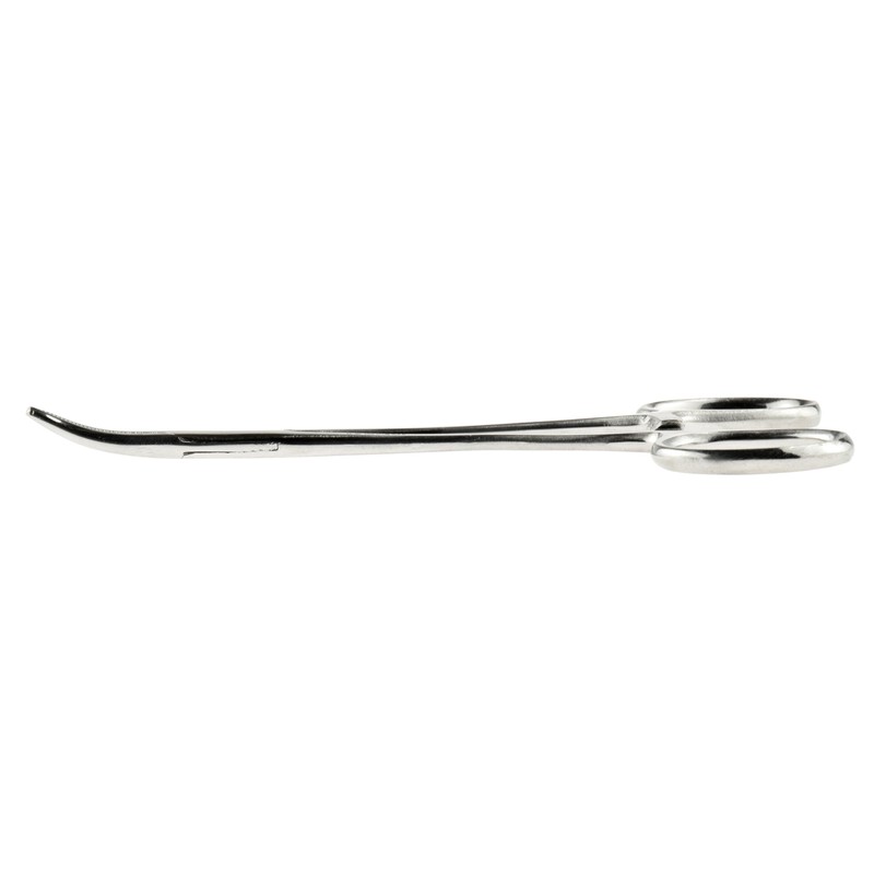 SE 5-Inch Stainless Steel Curved Forceps - Self-Locking, Serrated Tip