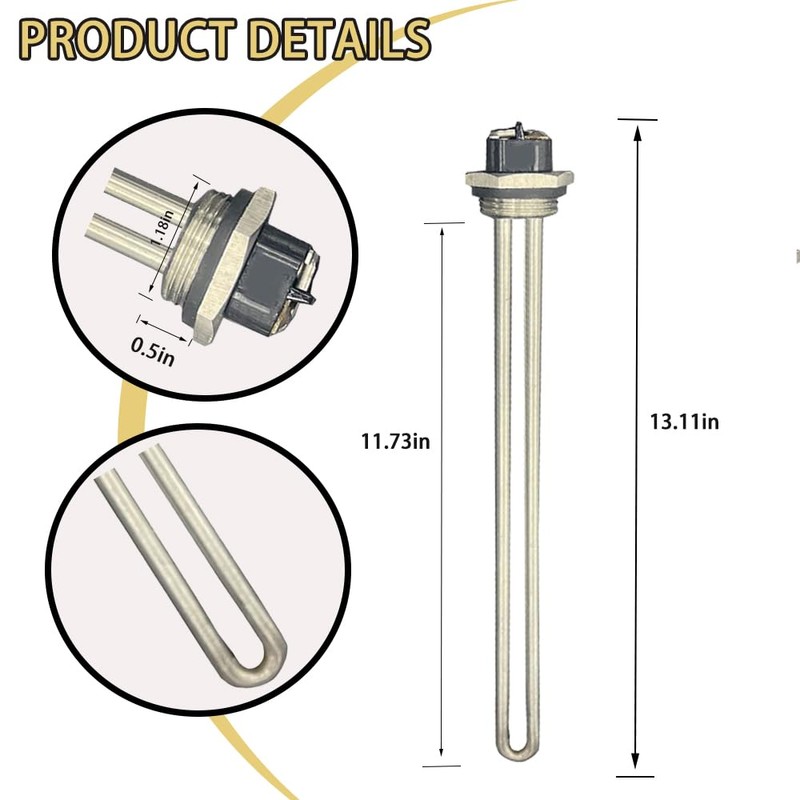 Upgraded 100108283 Water Heater Element, For AO Smith Electric Water