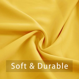 Yellow Short Curtains 24 inch Room Darkening Kitchen Tiers Curtains Over Sink Basement Bathroom Bedroom Door Mini Curtain Triple Weave Small Cafe Curtains Half Window Treatment Set 2 Panels Rod Pocket