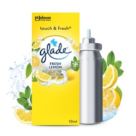 Glade Touch & Fresh (Brise One Touch) Value Pack, Holder (Includes Refill) + Refill (3 Pieces), Fresh Lemon (Limon), 1 Piece (Pack of 1)