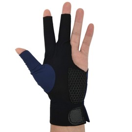 Cosmos Billiards Glove 3 Finger Pool Glove Elastic Snooker Cue Sport Glove, Anti-Slip Palm Pad One Size for Men & Women, Left Hand