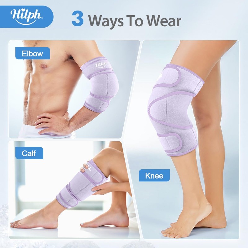 Hilph Knee Ice Pack Wrap, Reusable Ice Pack for Knee