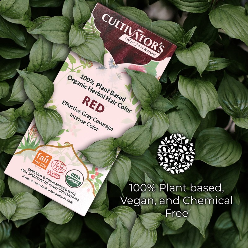 Cultivator's Organic Herbal Hair Colour Red 100 g