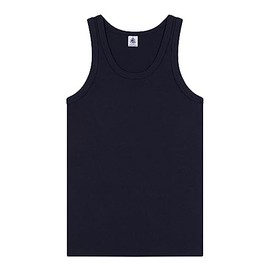 Petit Bateau WOMEN'S ICONIC ORGANIC COTTON VEST NAVY COLOR SLEEVELESS SIZES XXS-XL (as1, alpha, s, regular, regular, SIZE SMALL STYLE A040G-18)