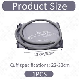 Blutdruckmanschette,Blutdruckmanschette Manuell,Blutdruckmanschette Oberarm,Ersatz-Manschette,22-32cm(Grau)