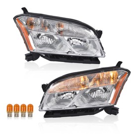 PIT66 Headlights Assembly Clear Lens Chrome Housing Compatible with Chevy Trax 2013-2016 GM2502401, GM2503401, 42359593, 42435939, 42359594, 42435940 Pair Halogen Headlamp