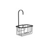 Croydex Matt Black Hook Over Shower Caddy, Durable Powder-Coated Mild