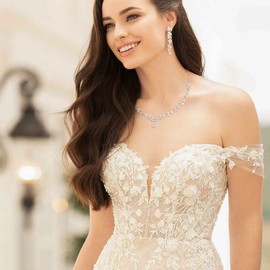 Clearine Bridal Wedding Jewellery Set Sparkle Teardrop Marquise Cubic Zirconia Cluster Pendant Necklace Drop Dangle Earrings Set for Women Clear Silver-Tone