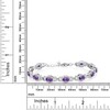 Gem Stone King 925 Sterling Silver Purple Amethyst Tennis Bracelet