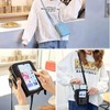 RFID-Blocking Women's Crossbody Bag with Touch Screen Phone Window: Convertible