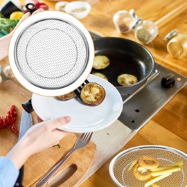 Kichvoe Drain Net Mesh Frying Basket Colander Strainer Basket Fish Fryer Basket Frying Serving Strainer Onion Rings Fry Strainer Round Deep Fry Basket Chicken Stainless Steel Food