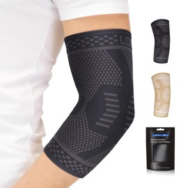 Tennis Elbow Bandage for Women/Men - Compression Elbow Support for Tennis Elbow, Golfer's Elbow Sports, Gym - Elbow Bandage Tennis Elbow Right / Left for Arthritis, Tendonitis, Black, XL