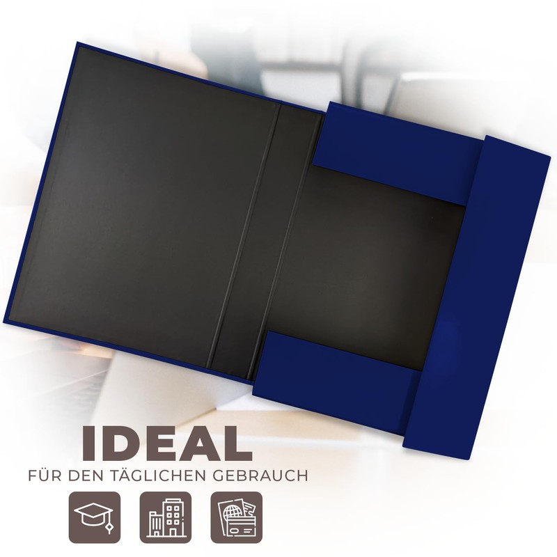Netuno Portfolio Folder A4 Cardboard 50 mm Dark Blue Document