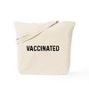 CafePress Vaccinated Reusable Natural Beige Canvas Shopping Bag