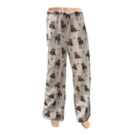 Chocolate Lab Unisex Cotton Blend Pajama Bottoms – Super Soft and Comfortable – Perfect for Chocolate Lab Gifts (Large)