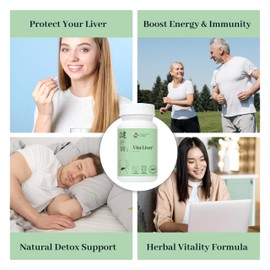 Vita Green Liver Supplement (健肝寶) – Herbal and Vitamin Blend for Daily Cleanse – Boosts Energy, Promotes Resilience, and Supports Overall Vitality – 60 Capsules