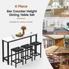 uhomepro 4-Piece Kitchen Bar Table Set with 3 Stools -