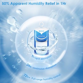 Moisture Absorbers Bag, Hanging Closet Dehumidifier Bags for Car, Bathrooms, Humidity Packs with Fragrance Free, 9.8OZ, 3 Pack