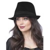 Initlove Mens Fedora Hat Classic Felt Panama Hat Short Brimmed