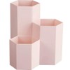 AhfuLife Creative Multifunction Hexagon Makeup Brush Vase Brush Pot Pen