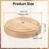 PATIKIL 6" x 1.3" Wooden Lamp Base, Round Solid Wooden