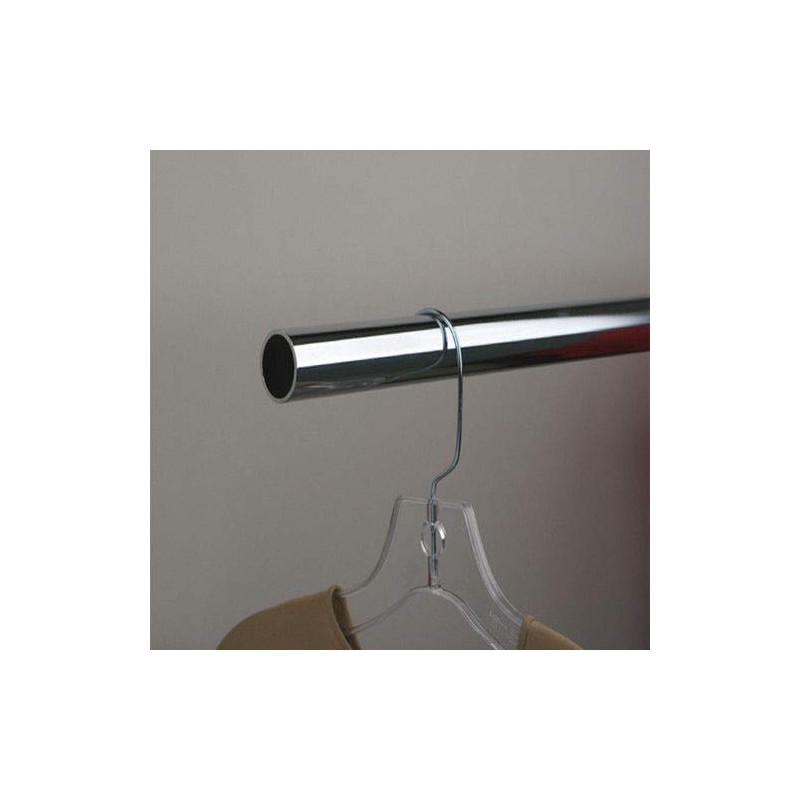 12" Slatwall 1.25" Diameter Round Tube Holding Hangrail Bracket for