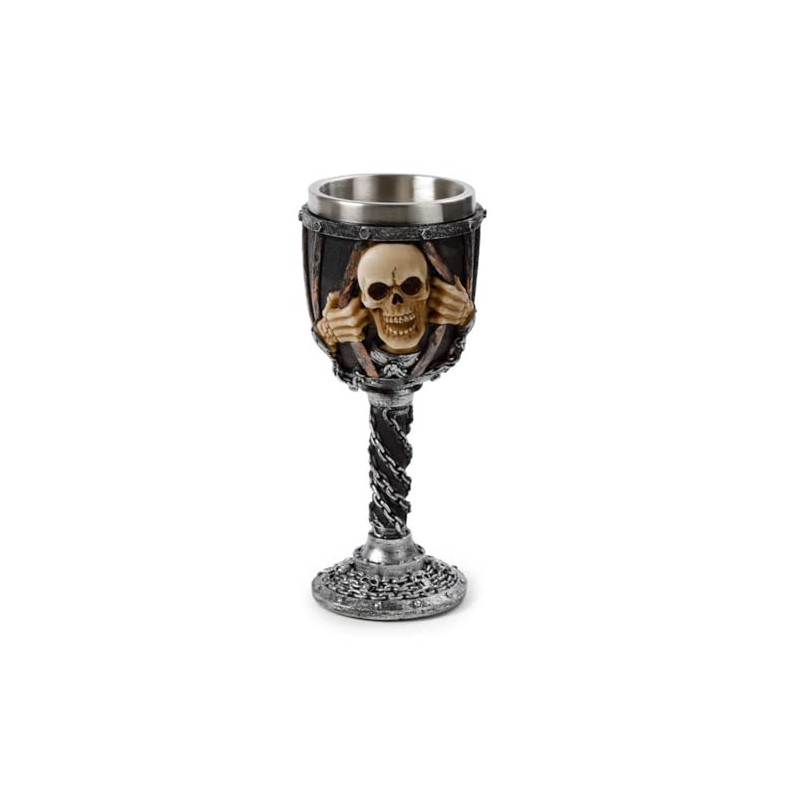 Puckator Decorative Skull with Chains Goblet I Skull Themed -