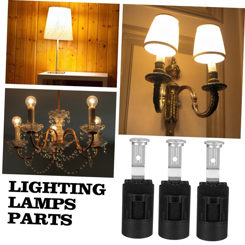Operitacx E14 Vintage Lamp Parts 3 Pack of European Style