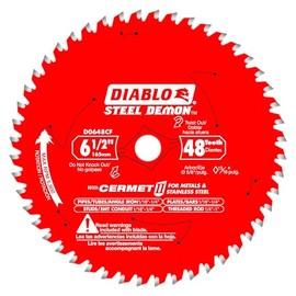 Diablo Steel Demon Cermet II Saw Blade for Metal - 6-1/2" x 48-Teeth, Triple Chip Grind - D0648CFA