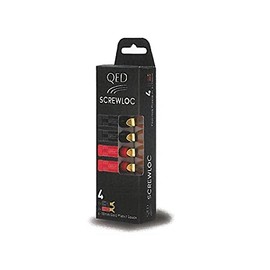 QED screwloc Shovel 6 mm - 10 mm Gold Plated 2 Red/2 Black