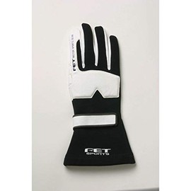 FET Sports 71172015FT3DGL15 3D Racing Glove Black x White L Size