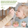 Juego de 6 Cucharas Masticables de Silicona Pequeños, Cucharas para