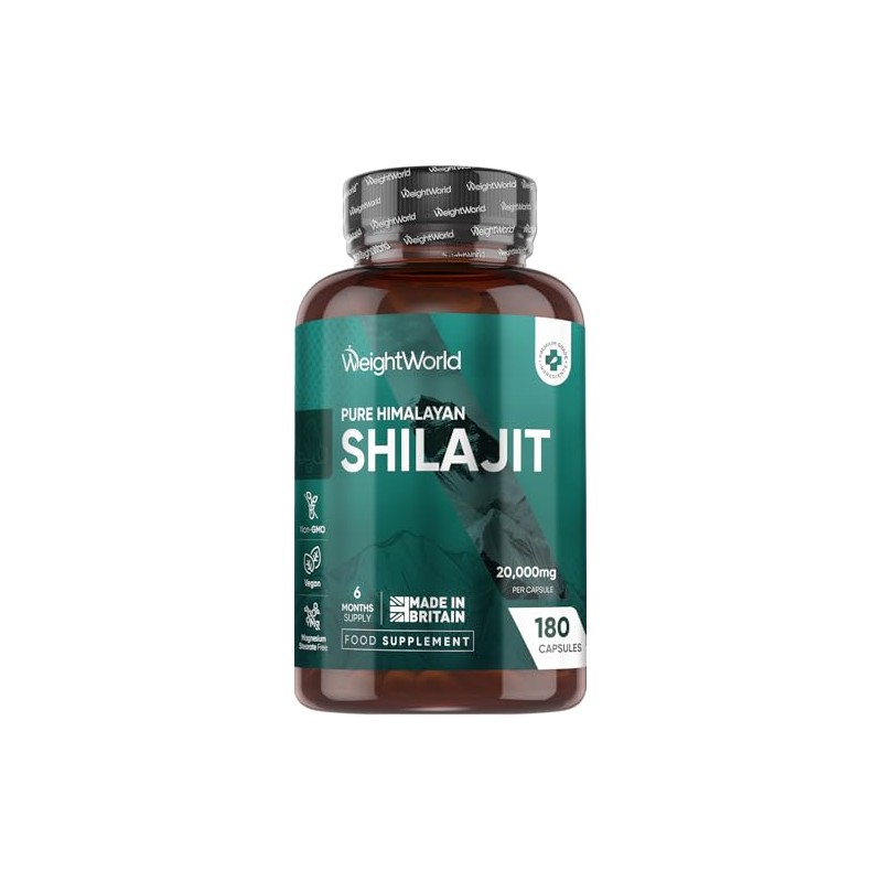 WeightWorld Pure Himalayan Shilajit 20000mg 180 Capsules