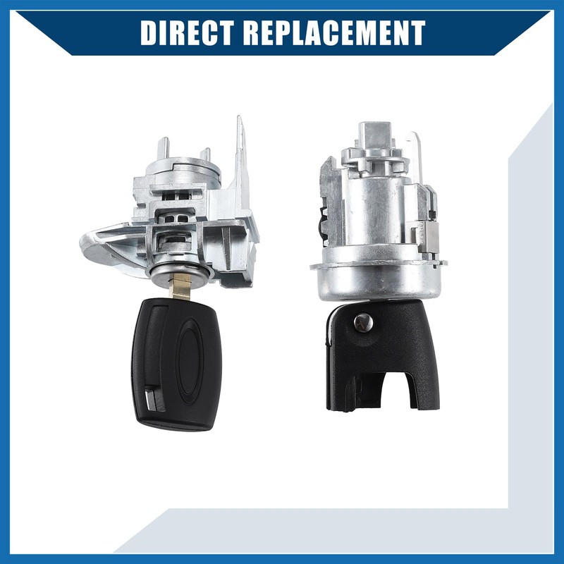 A ABSOPRO Ignition Lock Cylinder with Keys for Ford Fiesta