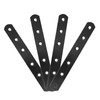 Aracombie 4PCS Metal Straight Braces 6-Holes Flat Mounting Brackets Corner