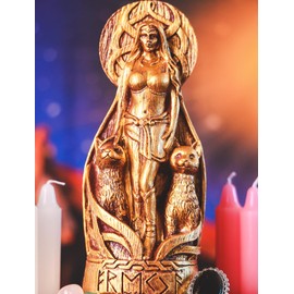 Nosadi Freya Resin Statue, Freya Altar Set,7.87 Inch Freya Goddess Statue of Magic Witchcraft Kit, Witch kit, Altar Tools