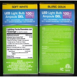 Greenbriar 2 -100W Replacement LED 14 Watt Light Bulbs A19 Standard Base SHIPPING INCLUDED