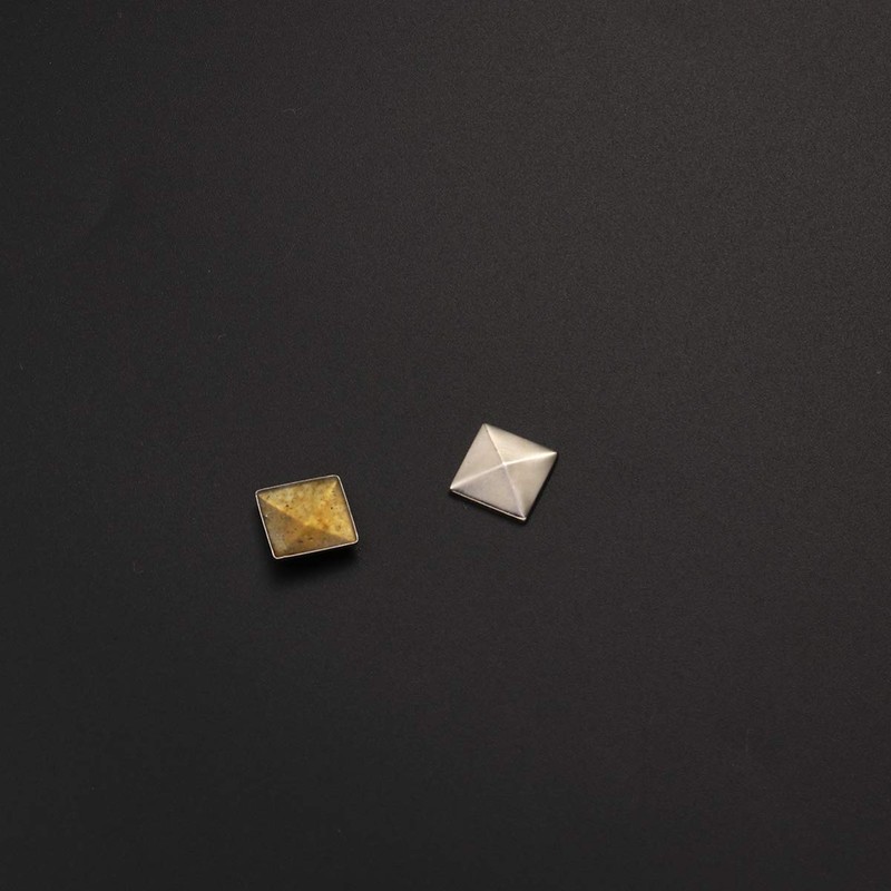 100 Pcs Silver Flat Back Rivet Studs for Gluing Bags,