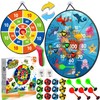 MZJAUVF Children's Dartboard, 66 cm, Dartboard, Foldable with 12 Sticky