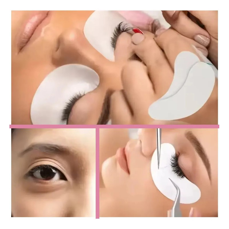 100 Pares Parches Hidrogel Contorno Ojos Aplicación Pestañas Blanco