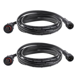ALITOVE 6.56ft 3 Pin xConnect Extension Cable with 17mm Male & 12mm*23mm Female X-Connector 18AWG Power Cord IP68 Waterproof for B0923SDR5T B0CM95W84B B0CW9NQ12K WS2811 Pixel String Light(2 Pack)