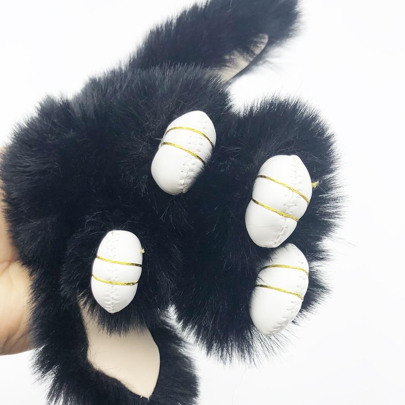 Sqzrpomddy Keychain Key Holder Cute Fluffy Rabbit Keyring Bag Dangle